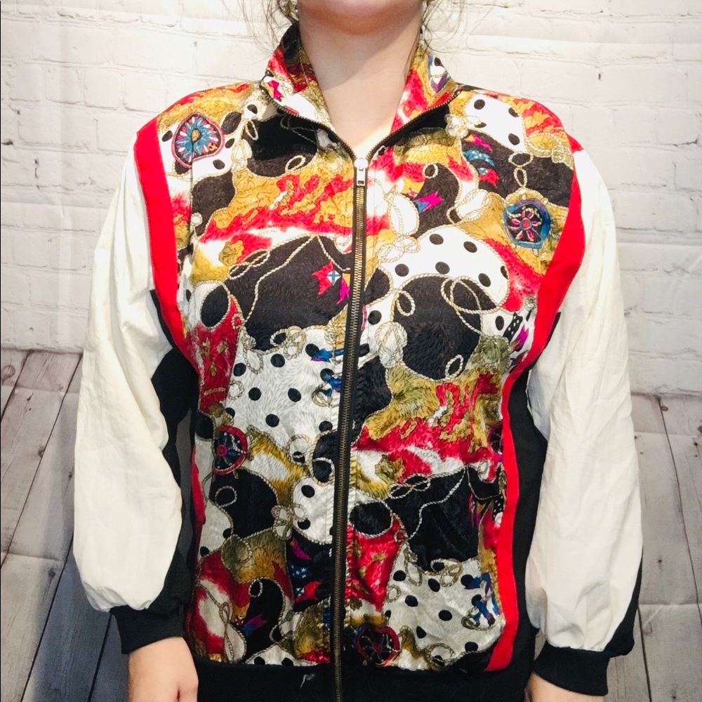 Vintage Printed bomber jacket